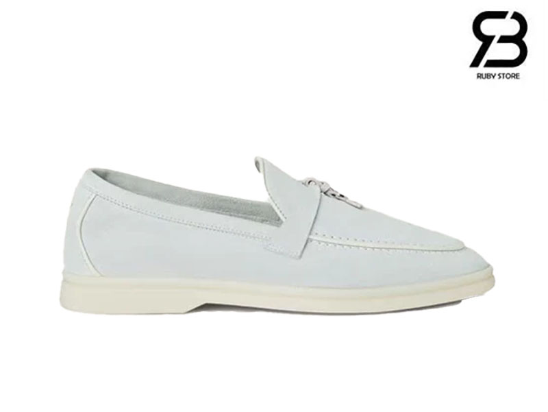 Giày Loro Piana Summer Charms Walk Loafer Suede Nappa Delicate Dew cao cấp