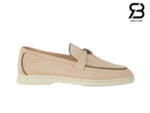 Giày Loro Piana Summer Charms Walk Loafer Suede Nappa Natural Light Camel cao cấp