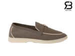 Giày Loro Piana Summer Charms Walk Loafer Suede Nappa Shade Grown cao cấp