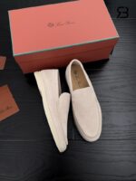Giày Loro Piana Summer Walk Loafer Suede Beige chất lượng cao