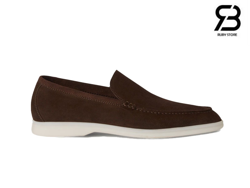 Giày Loro Piana Summer Walk Loafer Suede Chocolate chất lượng cao
