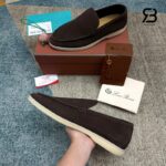 Giày Loro Piana Summer Walk Loafer Suede Chocolate cao cấp