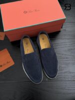 Giày Loro Piana Summer Walk Loafer Suede Classic Blue Xanh Navy chất lượng cao