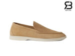 Giày Loro Piana Summer Walk Loafer Suede Light Wood Smoke cao cấp