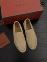 Giày Loro Piana Summer Walk Loafer Suede Light Wood Smoke cao cấp