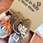 Giày New Balance x Miu Miu 530 SL Suede Sneakers Cinnamon chất lượng cao