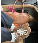 Giày New Balance x Miu Miu 530 SL Suede Sneakers Cinnamon chất lượng cao