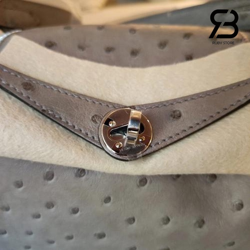 Hermes da đà điểu màu xám