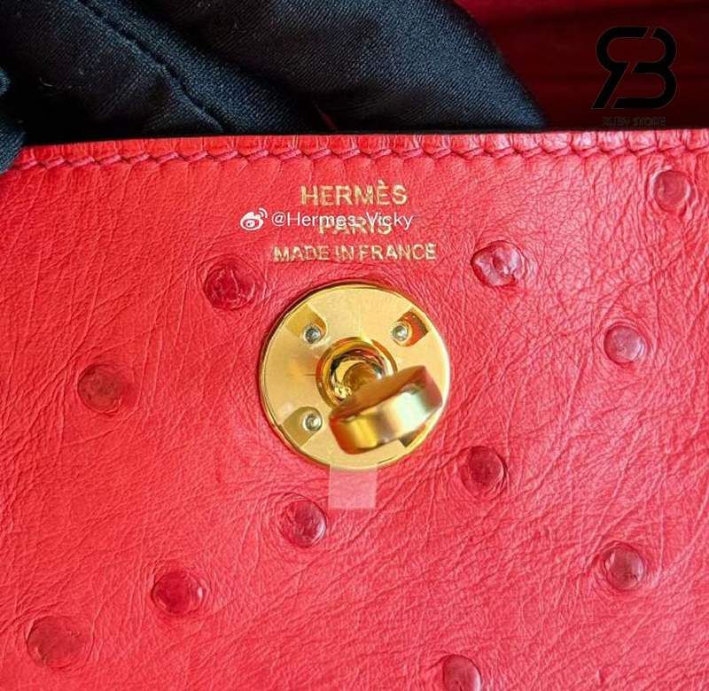 Hermes da đà điểu màu đỏ
