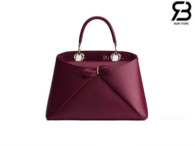 Túi Dior Cigale Medium Bag Trench Shiny Supple Calfskin Đỏ cao cấp