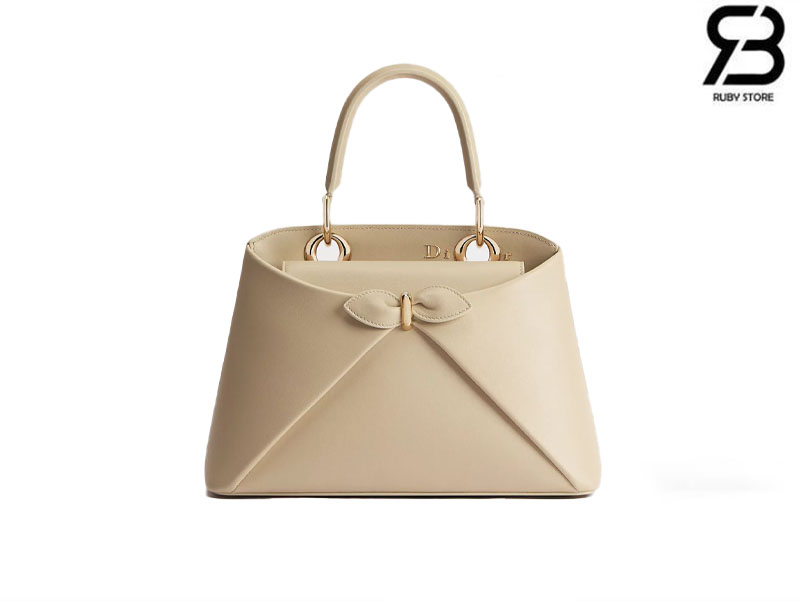 Túi Dior Cigale Small Bag Shiny Supple Calfskin Beige Kem cao cấp