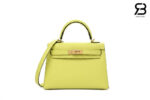 Túi Hermes Mini Kelly II 20 Lime Epsom GHW Best Pháp sang trọng