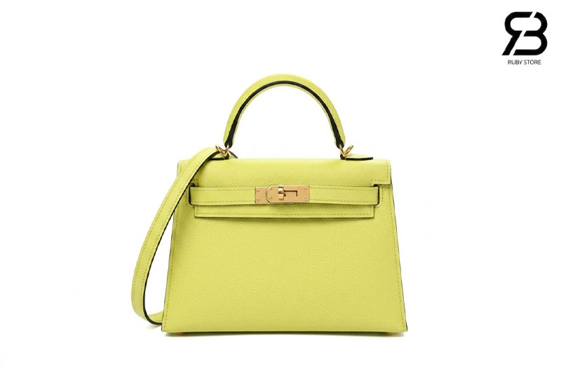 Túi Hermes Mini Kelly II 20 Lime Epsom GHW Best Pháp sang trọng