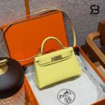 Túi Hermes Mini Kelly II 20 Lime Epsom GHW Best Pháp góc nghiêng chi tiết