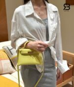 Túi Hermes Mini Kelly II 20 Lime Epsom GHW Best Pháp sang trọng