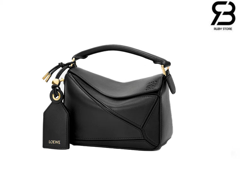 Túi Loewe Mini Featherlight Puzzle Bag in Nappa Lambskin Black cao cấp