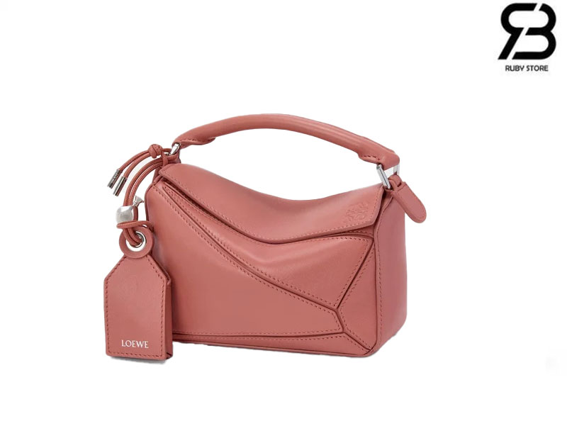 Túi Loewe Mini Featherlight Puzzle Bag in Nappa Lambskin Blush Best Quality