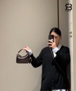 Túi Loewe Mini Featherlight Puzzle Bag in Nappa Lambskin Dark Chestnut cao cấp
