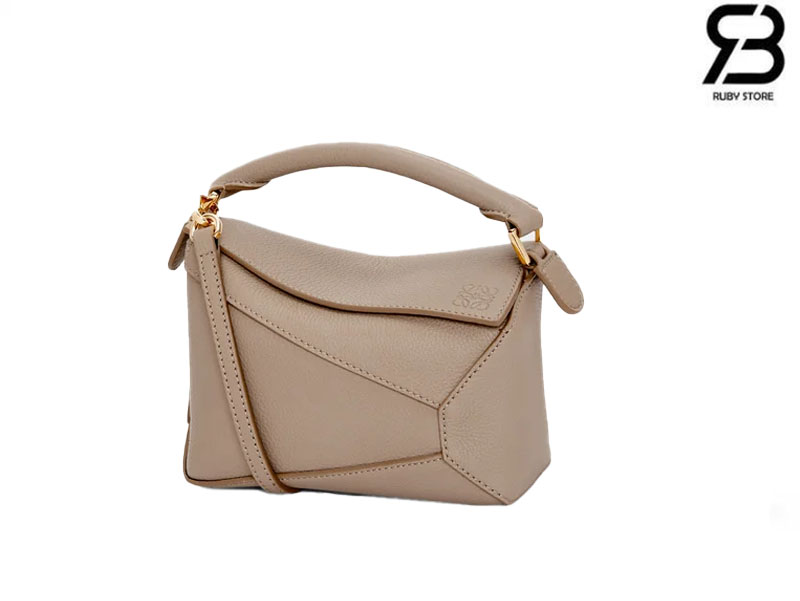 Túi Loewe Mini Puzzle Edge Bag in Soft Grained Calfskin Sand