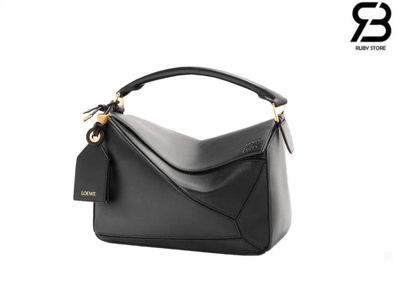 Túi Loewe Small Featherlight Puzzle Bag in Nappa Lambskin Black cao cấp