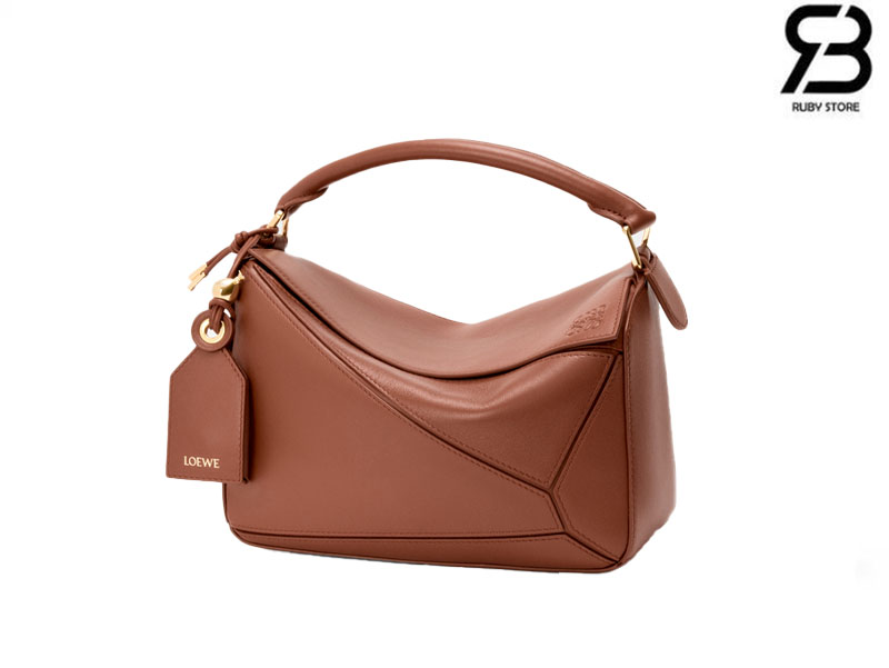 Túi Loewe Small Featherlight Puzzle Bag in Nappa Lambskin Pecan chất lượng cao
