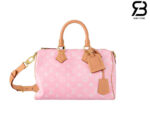Túi LV Speedy P9 Bandoulière 30 Monogram Candy Hồng Best Pháp