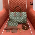 Túi LV Speedy P9 Bandoulière 30 Monogram Green Sancha Xanh Lá sang trọng