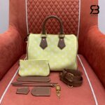 Túi LV Speedy P9 Bandoulière 30 Monogram Yuzu Vàng Nâu