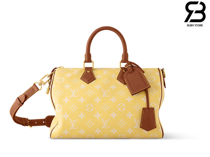 Túi LV Speedy P9 Bandoulière 30 Monogram Yuzu Vàng Nâu Best Pháp