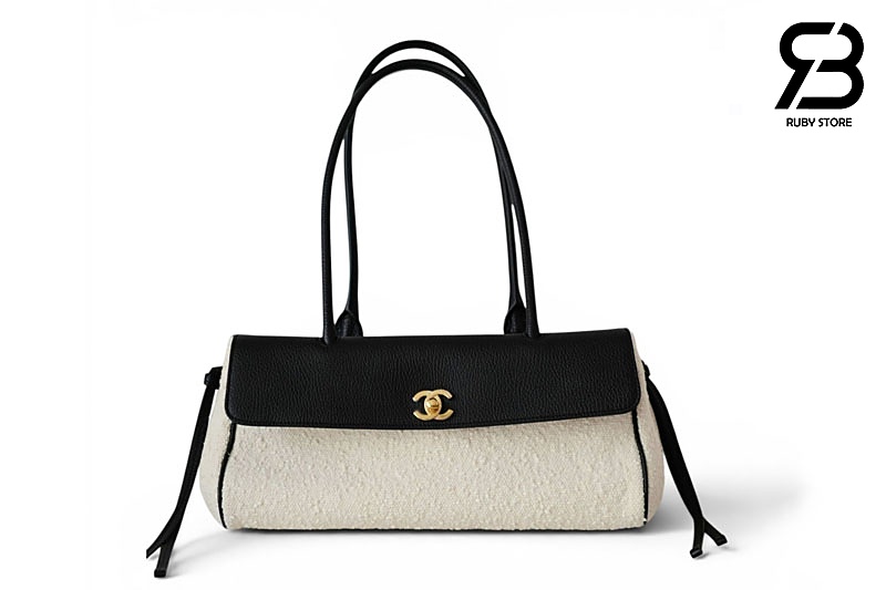 Túi Chanel Baguette SS26 Small Shopping Bag Black White Best Pháp sang trọng