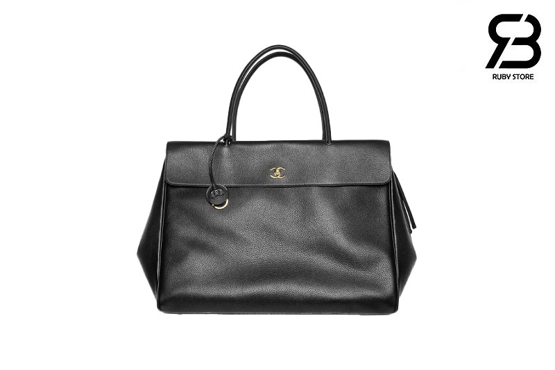 Túi Chanel Large Shopping Bag Size 43 Black Calfskin Best Pháp sang trọng