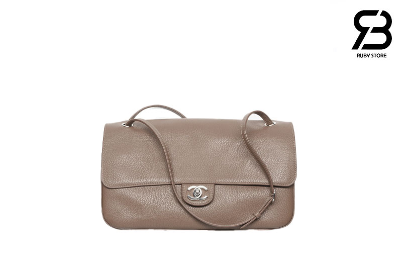 Túi Chanel Maxi Flap Bag Etoupe Grey Màu Xám 32CM Best Pháp sang trọng