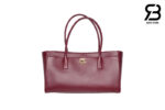 Túi Chanel SS26 Small Tote Bag Burgundy Calfskin Best Pháp sang trọng