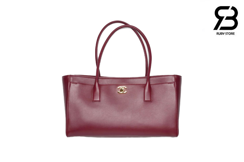 Túi Chanel SS26 Small Tote Bag Burgundy Calfskin Best Pháp sang trọng