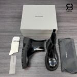 Giày Balenciaga Black Tractor Boots Black chất lượng tốt, góc nghiêng chi tiết