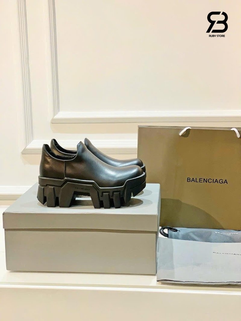 Giày Balenciaga Bulldozer Miniboot Black Calfskin Low Cut chất lượng cao