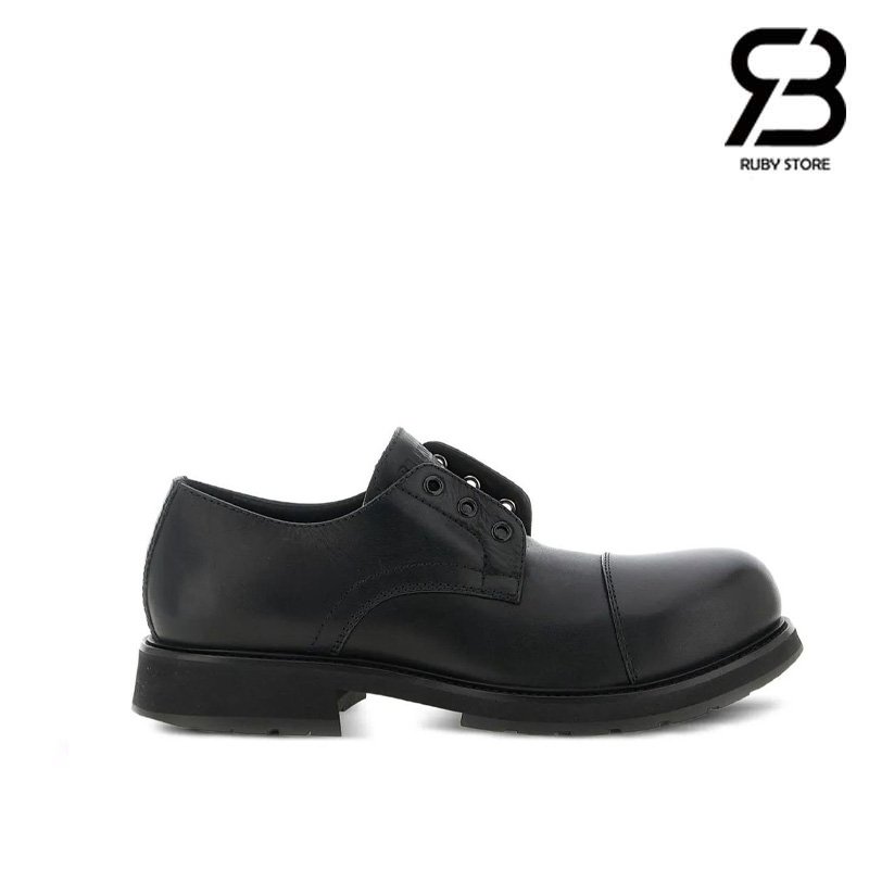 Giày Balenciaga Eyelets Truck Derby Shoes Black Low-top chất lượng cao