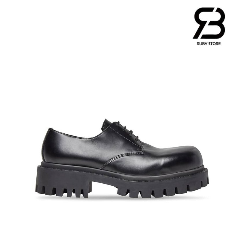 Giày Balenciaga Sergent 20mm Derby for Men in Black Best Quality, kiểu dáng thời thượng.