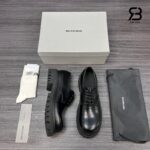 Giày Balenciaga Sergent 20mm Derby for Men in Black chi tiết góc nghiêng