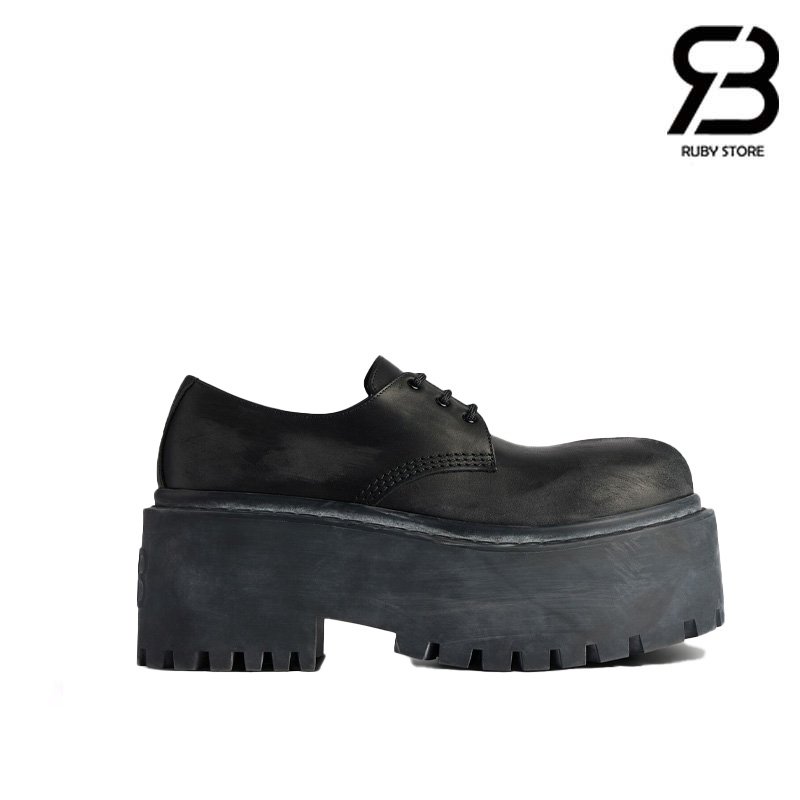 Giày Balenciaga Strike Platform Derby in Black Low-top chất lượng cao
