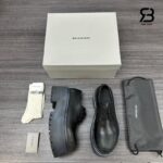 Giày Balenciaga Strike Platform Derby in Black Low-top chất lượng tốt góc nghiêng chi tiết