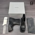 Giày Balenciaga Trooper Boots Black Best Quality góc nghiêng chi tiết