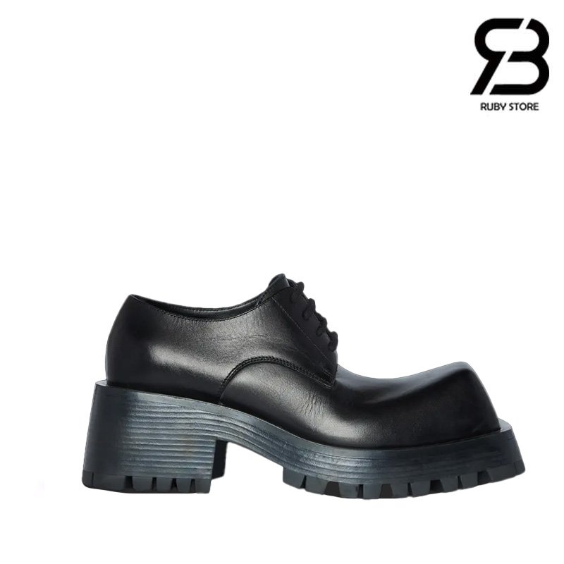 Giày Balenciaga WMNS Trooper Derby Black Best Quality, thiết kế thời trang tinh tế.
