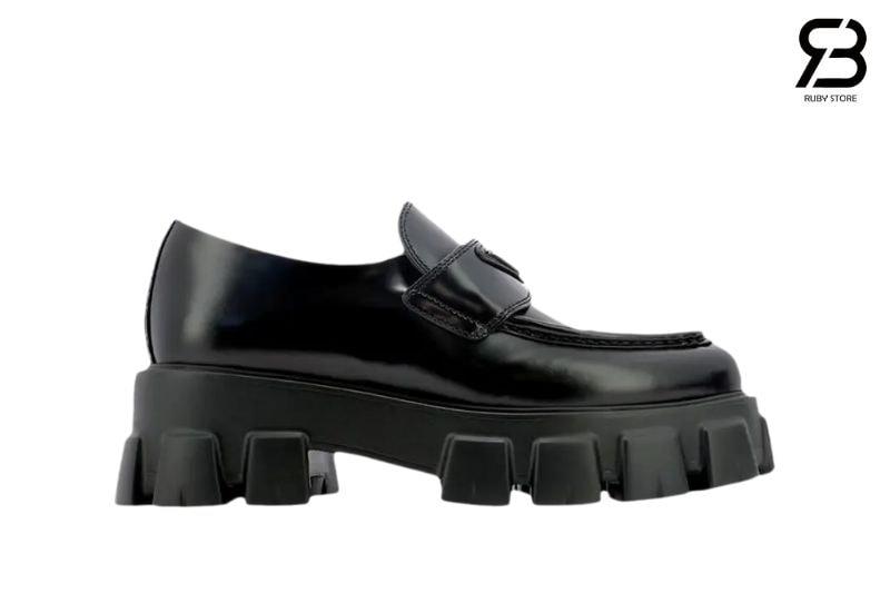 Giày Prada Monolith Loafer cho nam màu đen chất lượng cao