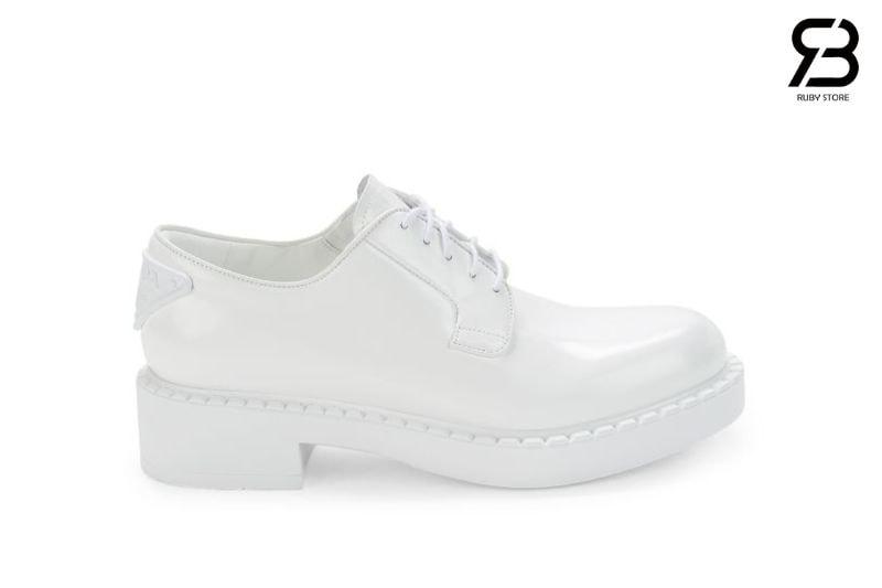 Giày Prada White Derby Shoes Màu Trắng Best Quality sang trọng