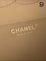 Túi Chanel Maxi Flap Bag Suede Dark Beige Best Pháp - ảnh chi tiết 9