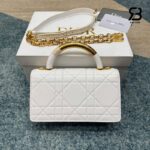 Túi Dior Ange Mini Bag Latte Macrocannage Lambskin chi tiết 4