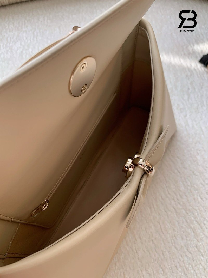 Túi Dior Cigale Small Bag Shiny Supple Calfskin Beige Kem cao cấp