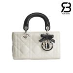 Túi Dior Lady D-Joy Micro Bag with Bow Latte và Black Lambskin