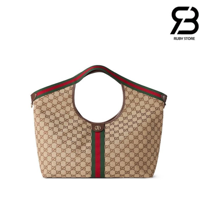 Túi Gucci Giglio Large Tote Bag Beige Brown GG Canvas 853971 Size 54CM